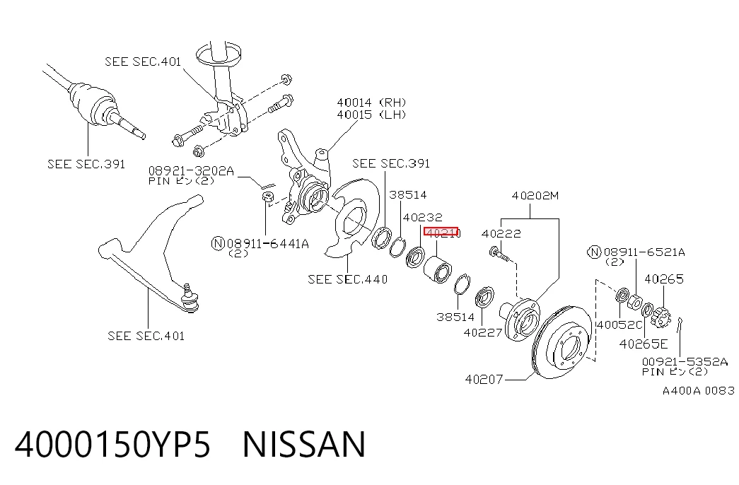 4000150YP5 Nissan/Infiniti