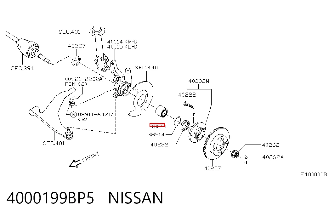 Comprar Cojinete de rueda delantera Nissan Micra K11 a bajo precio