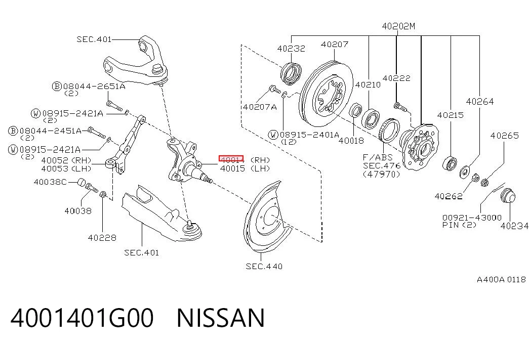 4001401G00 Nissan/Infiniti