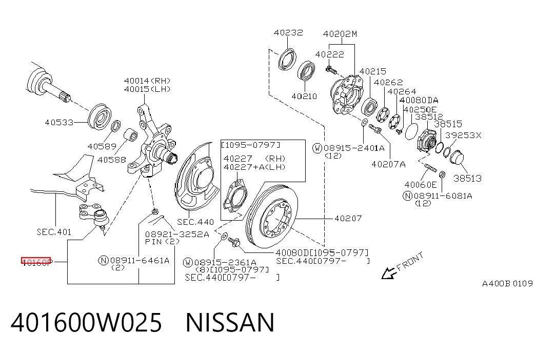 401600W025 Nissan/Infiniti