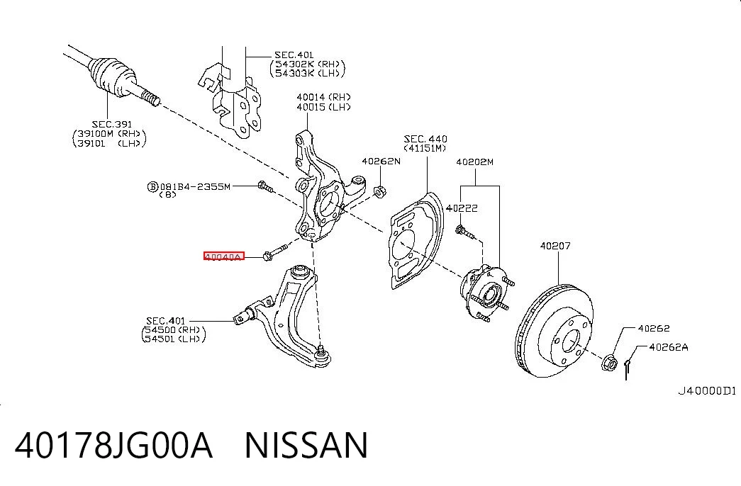 40178JG00A NISSAN