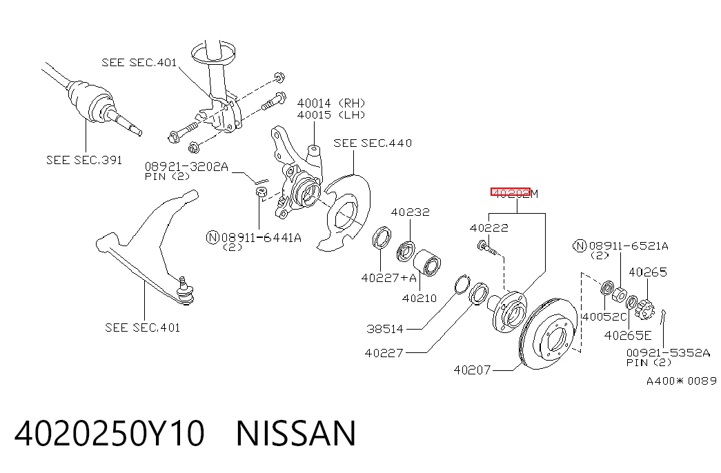 4020250Y10 Nissan/Infiniti