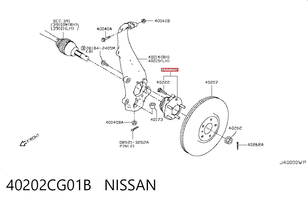 Buje de rueda G35  sedán (2006-2010) original desde 79,01 €