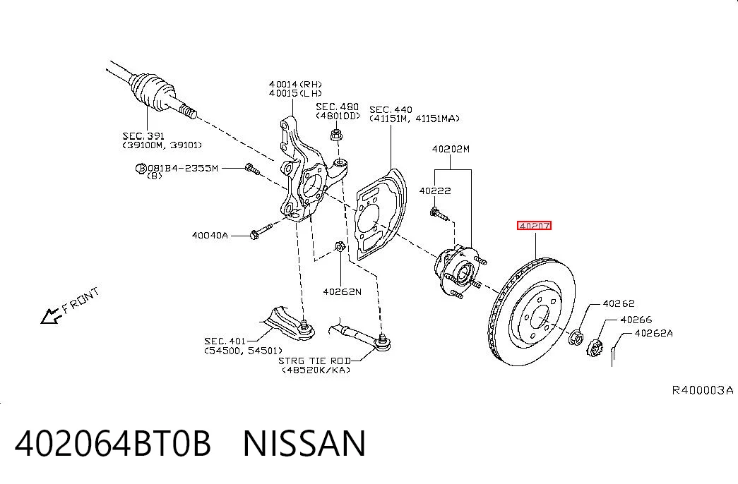 402064BT0B Nissan/Infiniti Discos