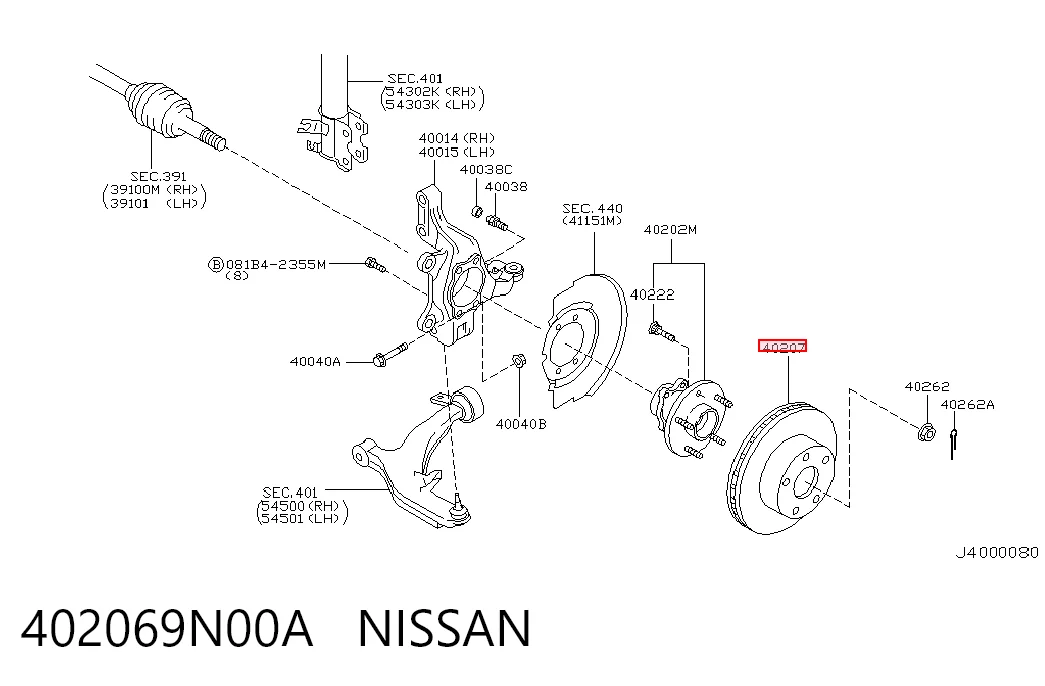 Comprar Disco de freno delantero Nissan Murano Z51 a bajo precio