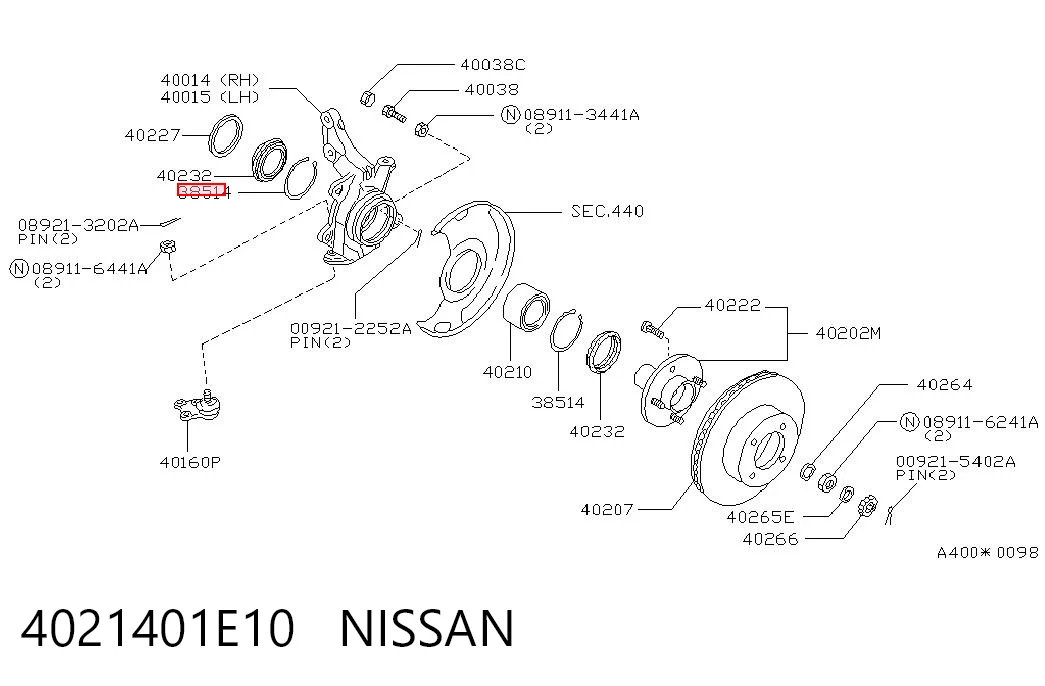 4021401E10 Nissan/Infiniti