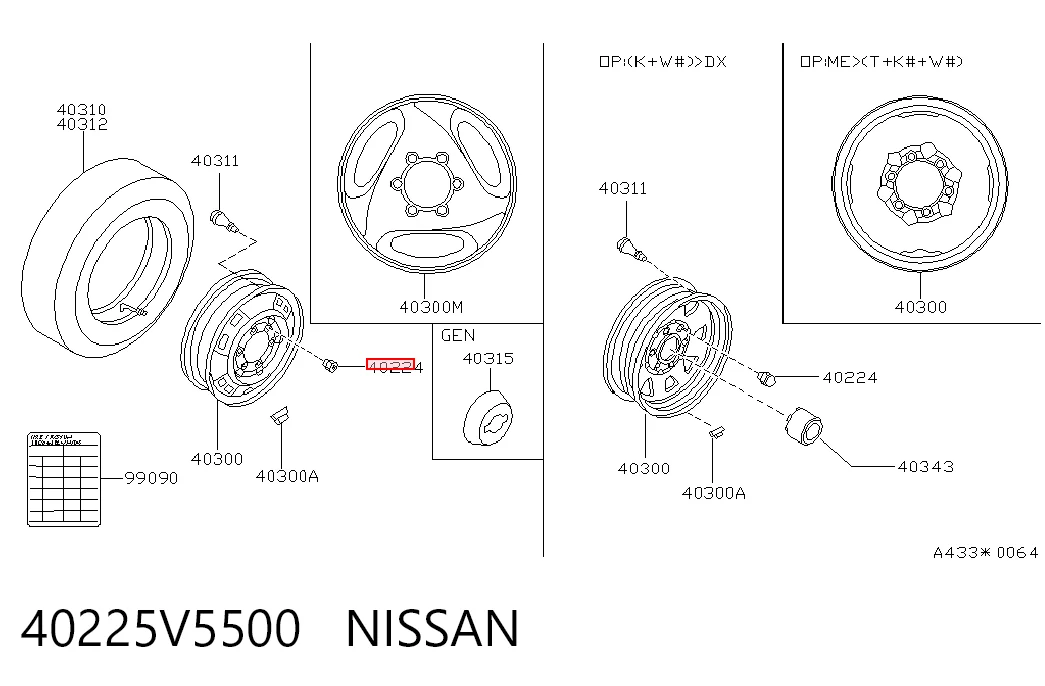 Perno de rueda para Nissan Tiida  C11X