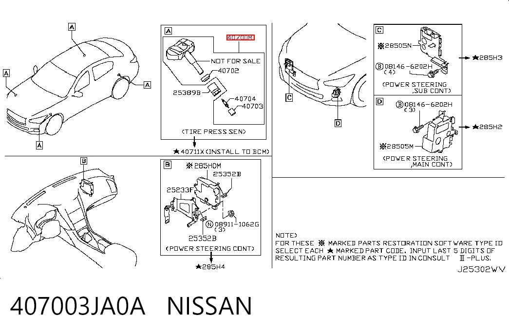 Comprar Sensor de presión de neumáticos Infiniti Q50  V37