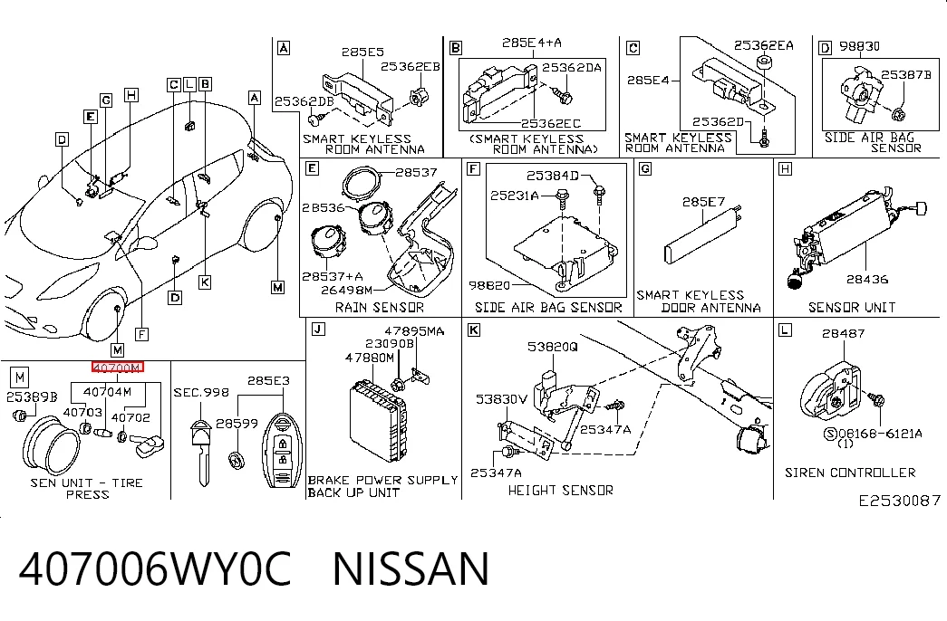 K68078768AC Chrysler Sensor de presión de neumáticos (TPMS)