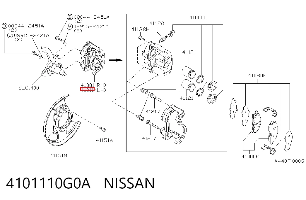 4101110G0A Nissan/Infiniti