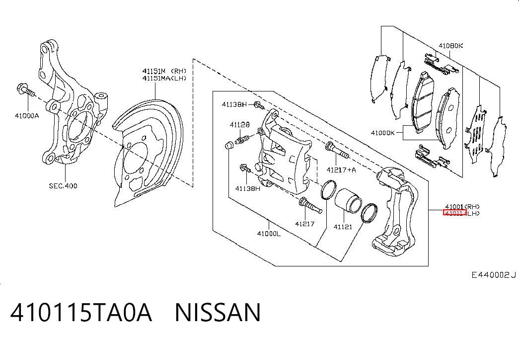 410115TA0A Nissan/Infiniti