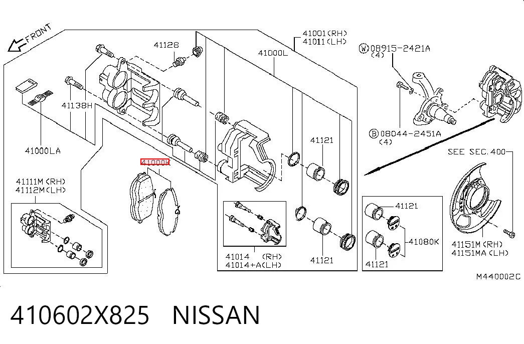 Pastillas de freno delanteras para Nissan Vanette  (C23)