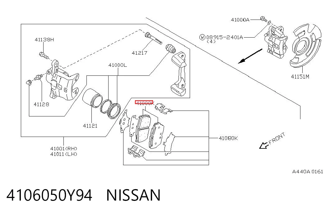 Pastillas de freno delanteras para Nissan Sunny III (N14)
