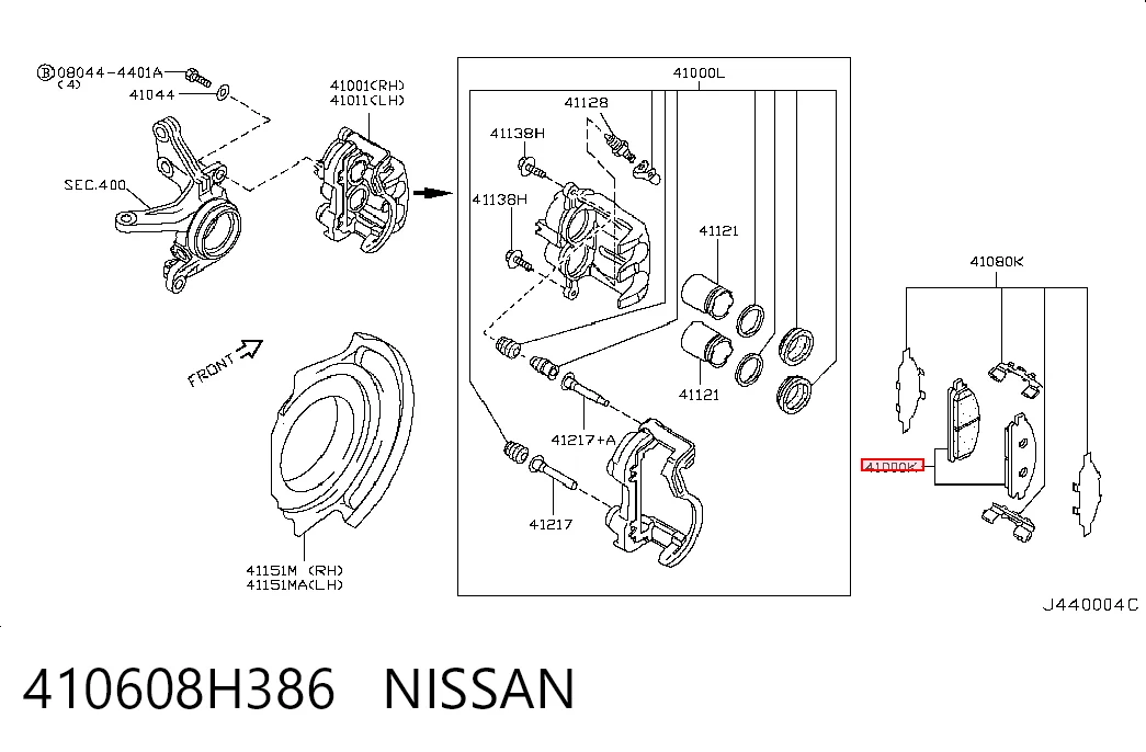 Pastillas delanteras Nissan X-Trail  (2001-2007)