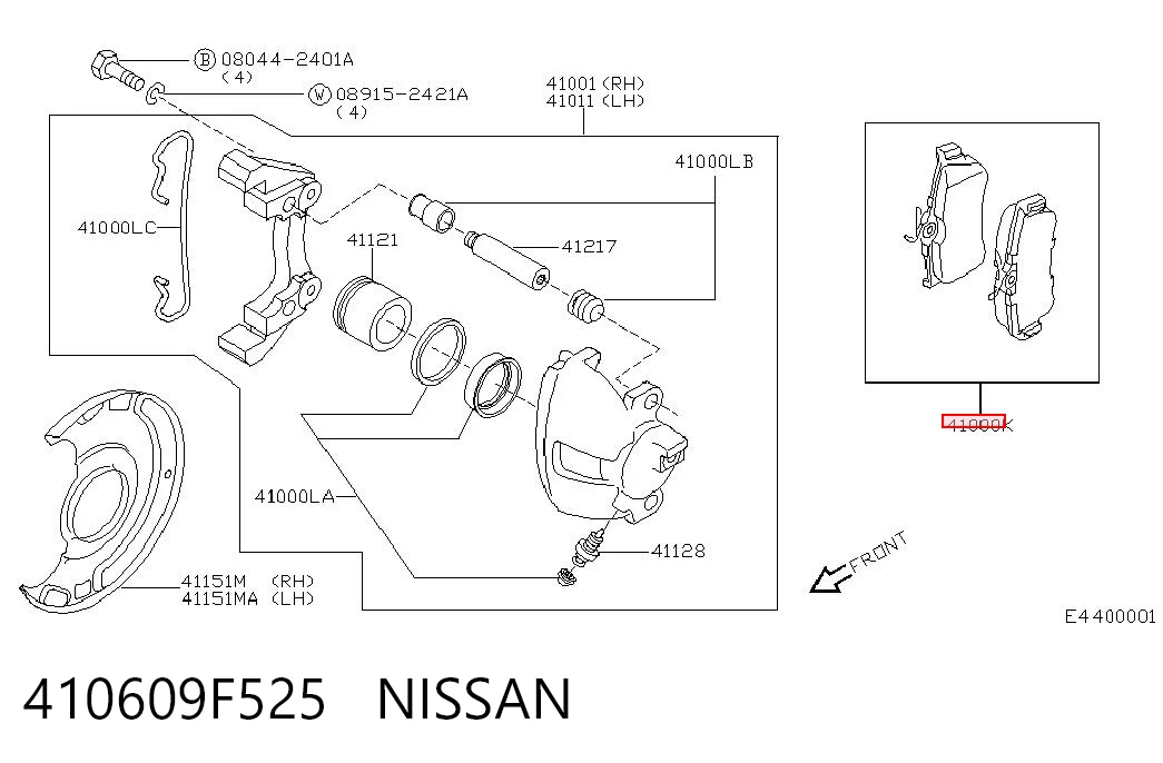 410609F525 Nissan/Infiniti