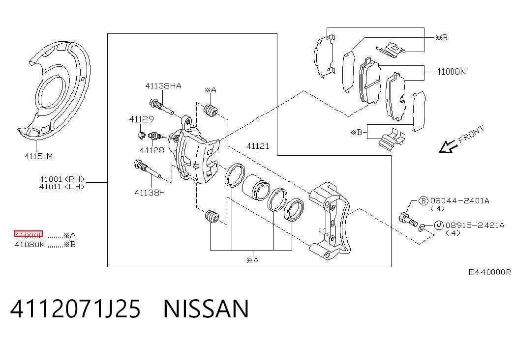 Kit de reparación de frenos Nissan Primera (P10)