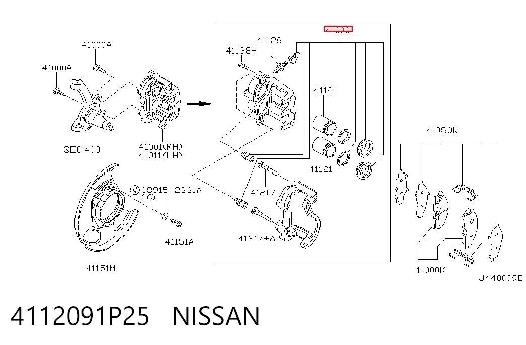 4112091P25 Nissan/Infiniti