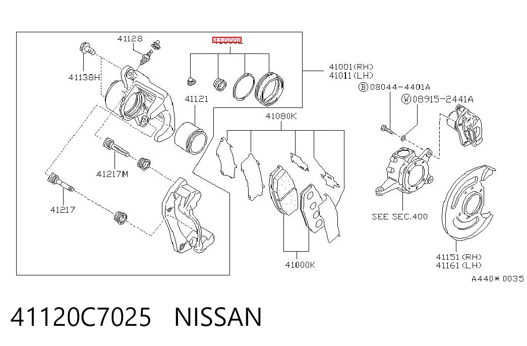 Kit de reparación de frenos Nissan Patrol 