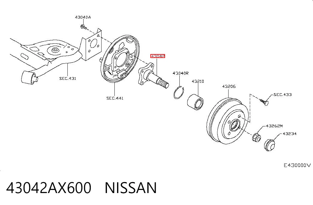 Comprar Cubo trasero Nissan Micra  K12 a bajo precio