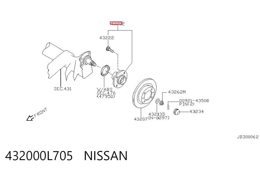 432000L705 Nissan/Infiniti