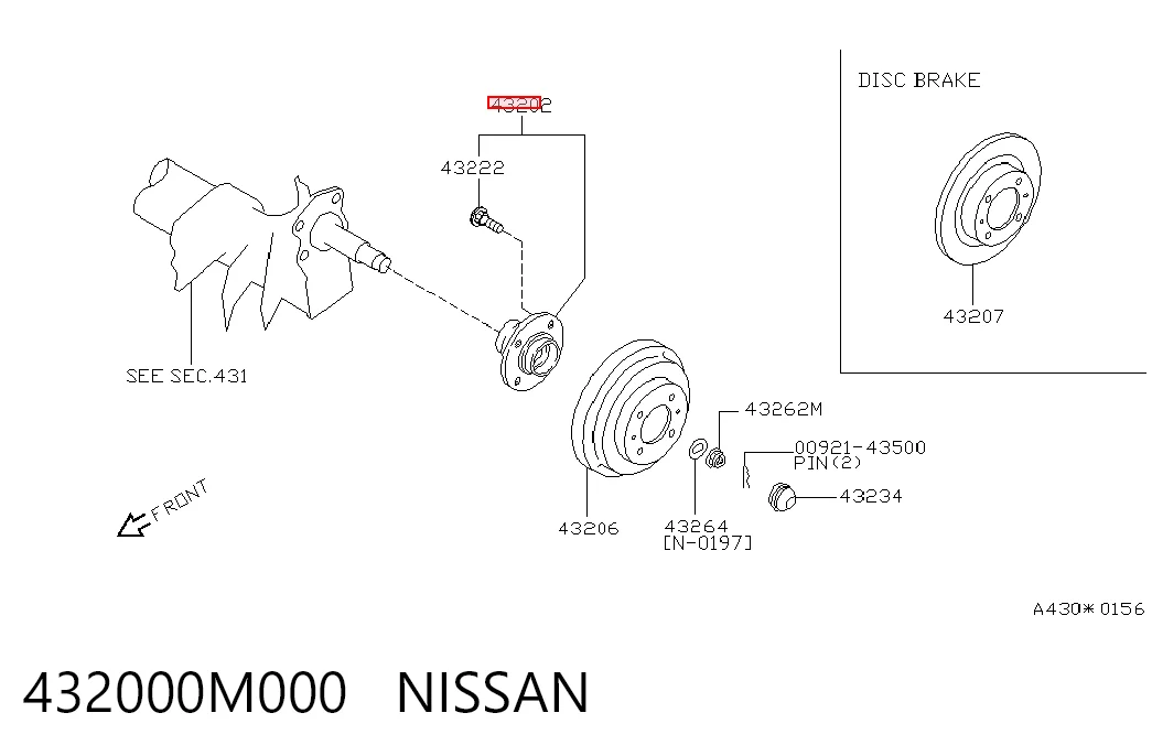 432000M000 Nissan/Infiniti