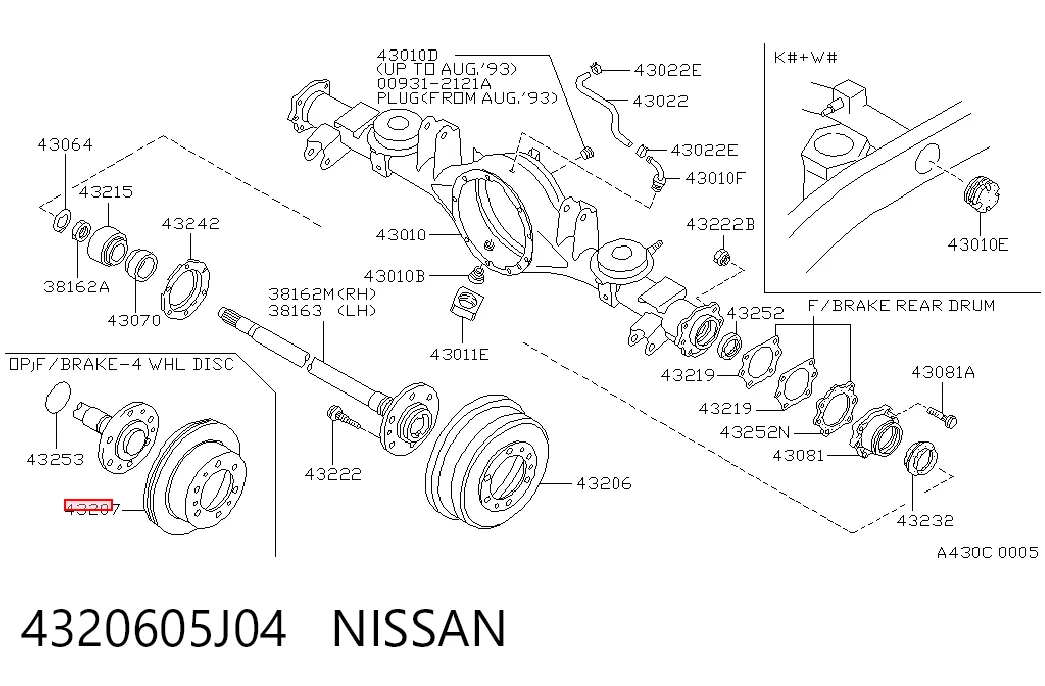 4320605J04 Nissan/Infiniti