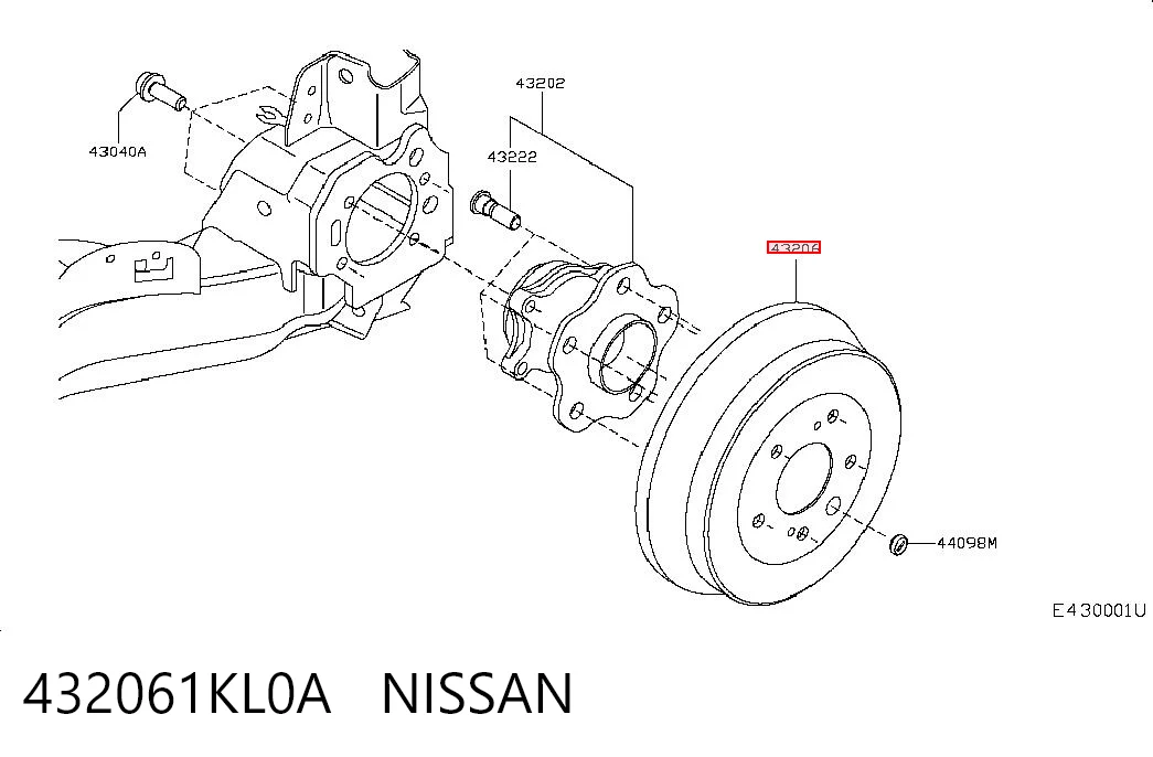 Comprar Tambor de freno trasero Nissan JUKE  F15 a bajo precio
