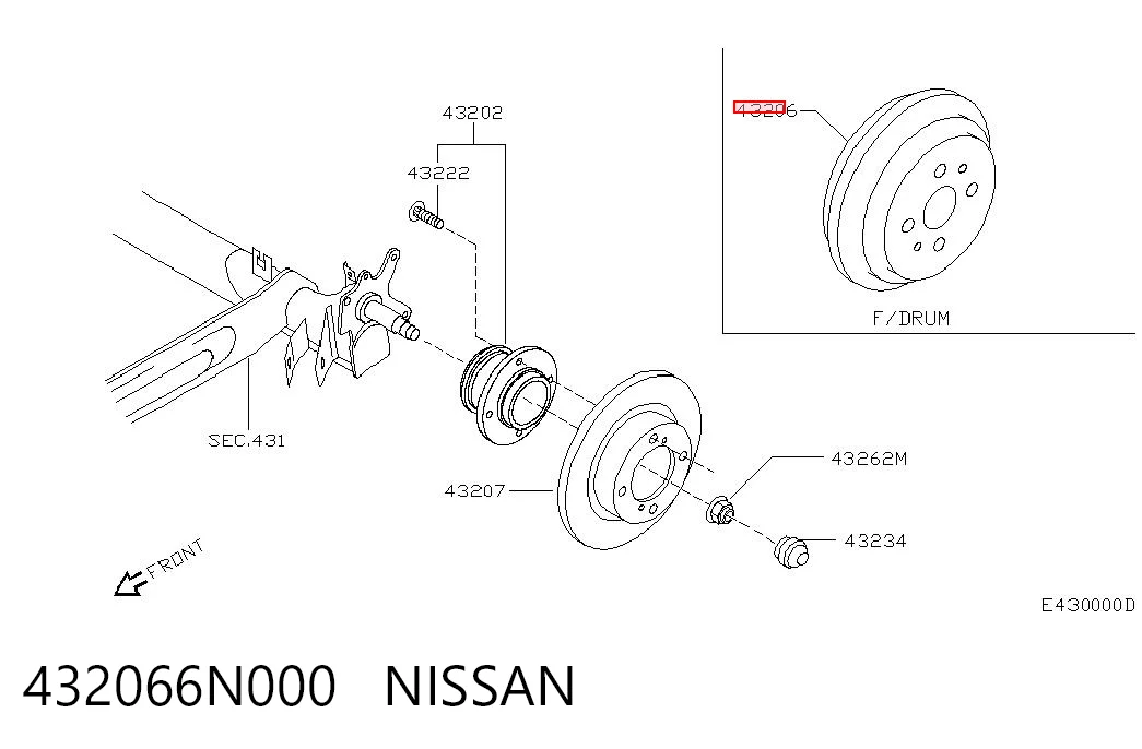 Comprar Tambor de freno trasero Nissan Almera II N16 a bajo precio
