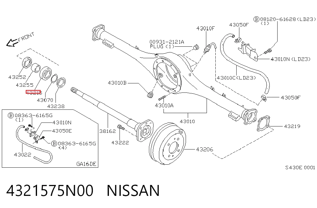 Cojinete de rueda para Nissan Vanette C23
