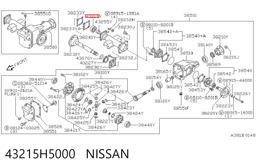  Cojinete de rueda Nissan Vanette 
