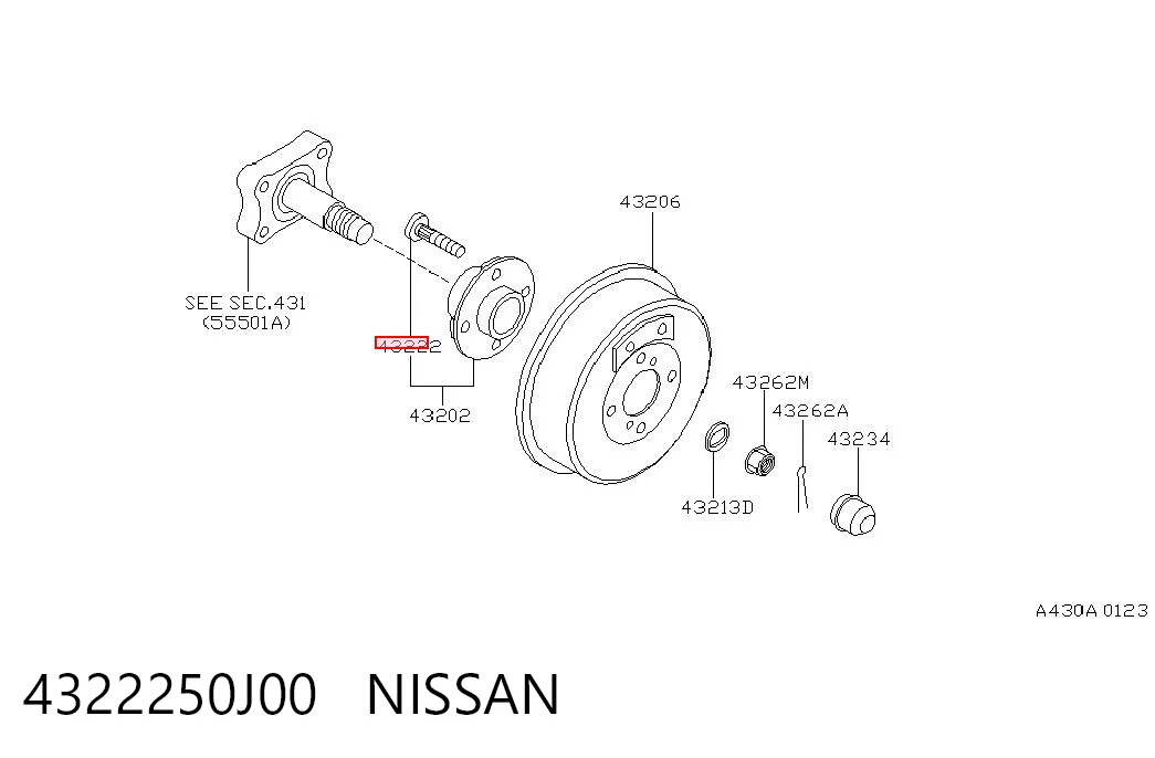 4322250J00 Nissan/Infiniti