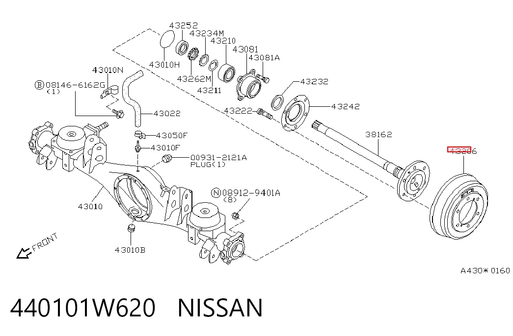Tambor de freno trasero Nissan Pathfinder  SUV comprar en España