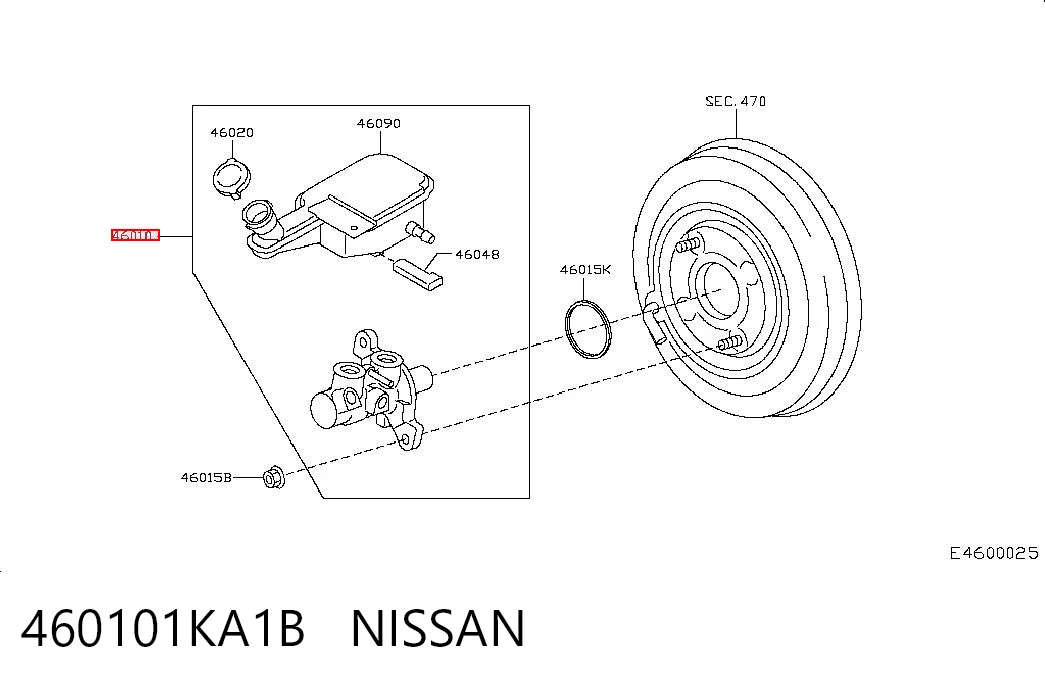 Cilindro principal de freno Nissan JUKE JPN