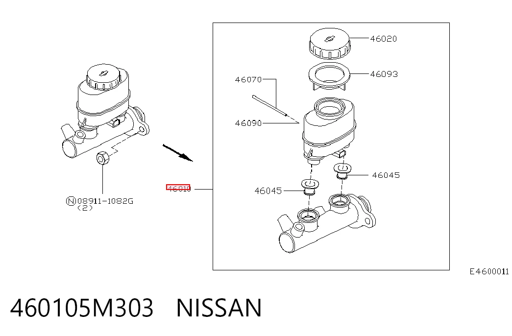 Cilindro maestro de frenos Nissan Almera II hatchback (N16) (2000 - 2006) precio, desde 94,62 EUR