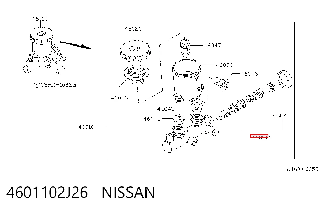 Comprar Juego de reparación del cilindro maestro de freno Nissan Patrol  Y61 a bajo precio