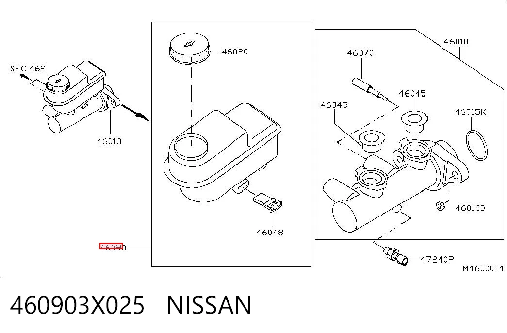 Comprar Depósito del líquido de frenos del cilindro maestro Nissan Navara  D40 a bajo precio
