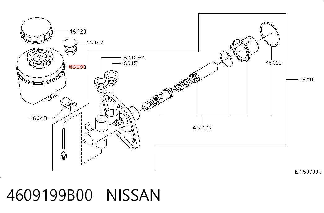Comprar Depósito del líquido de frenos del cilindro maestro Nissan Terrano II R20 a bajo precio