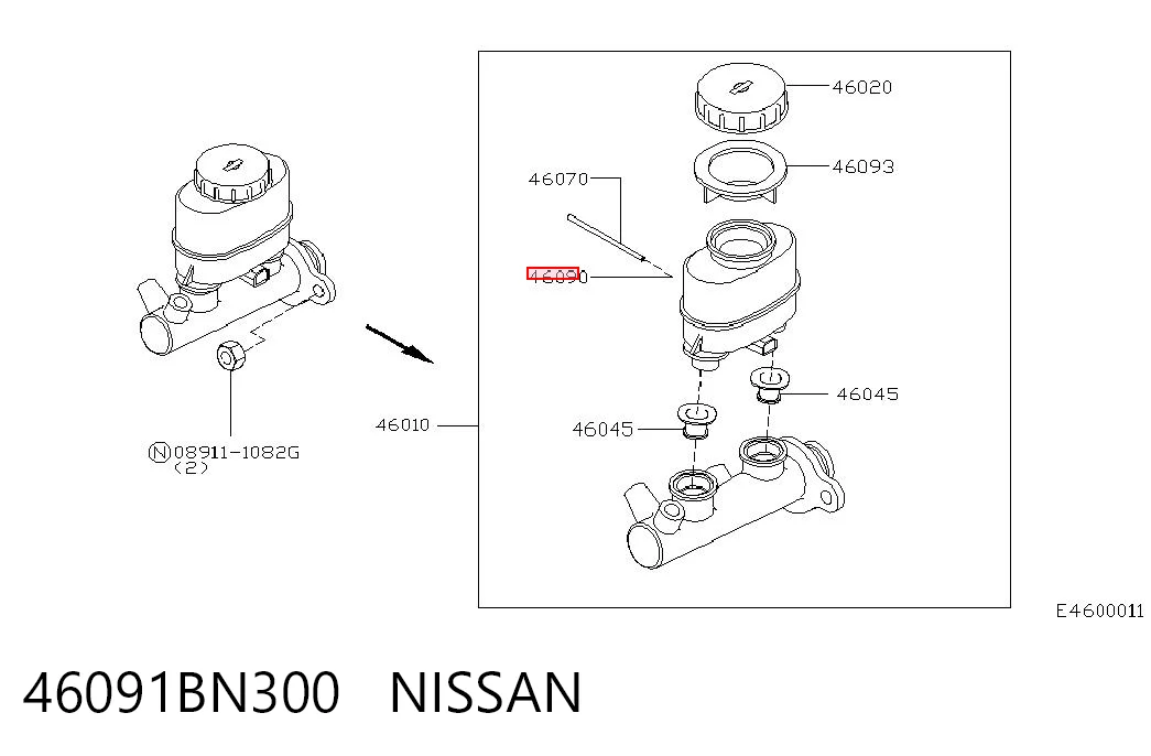 Comprar Depósito del líquido de frenos del cilindro maestro Nissan Almera II N16 a bajo precio