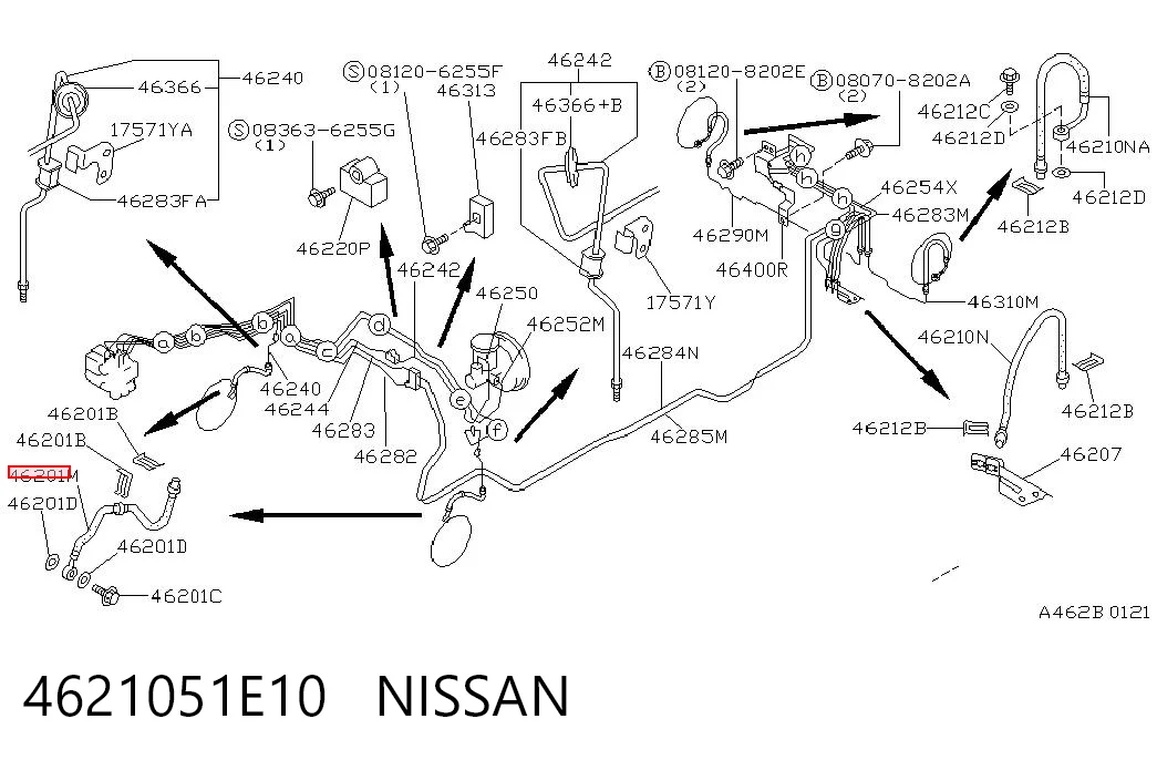 Tubo de frenos delantero para Nissan Primera  W10