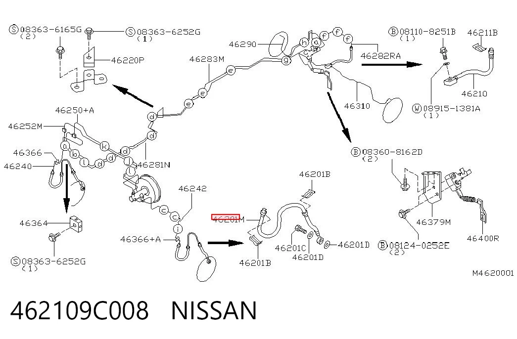  Latiguillos de freno delantero Nissan Vanette 