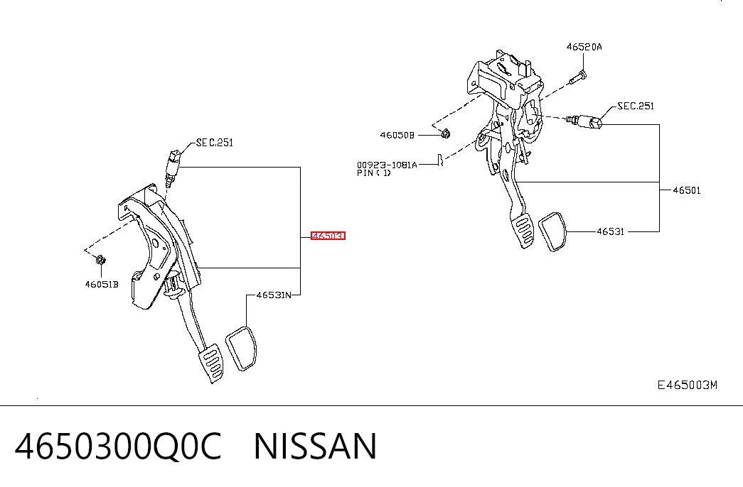 Comprar Pedal de embrague Nissan Qashqai II J11 a bajo precio