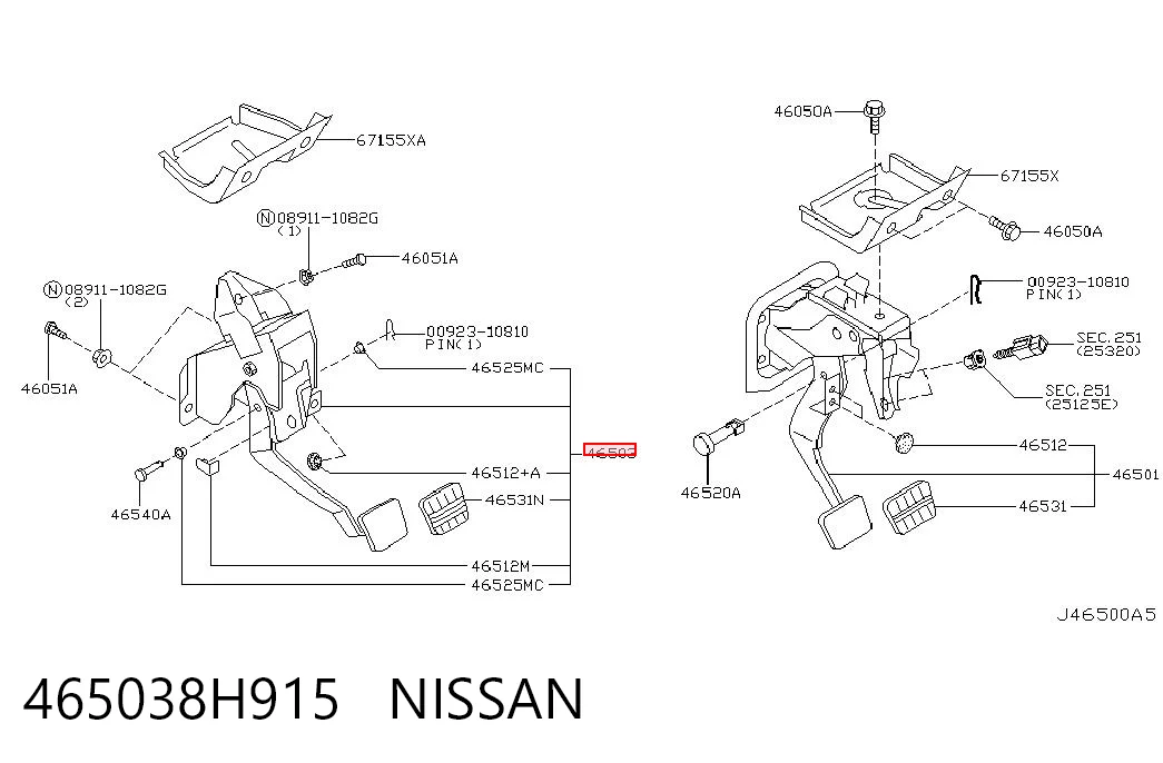 Comprar Pedal de embrague Nissan X-Trail T30 a bajo precio
