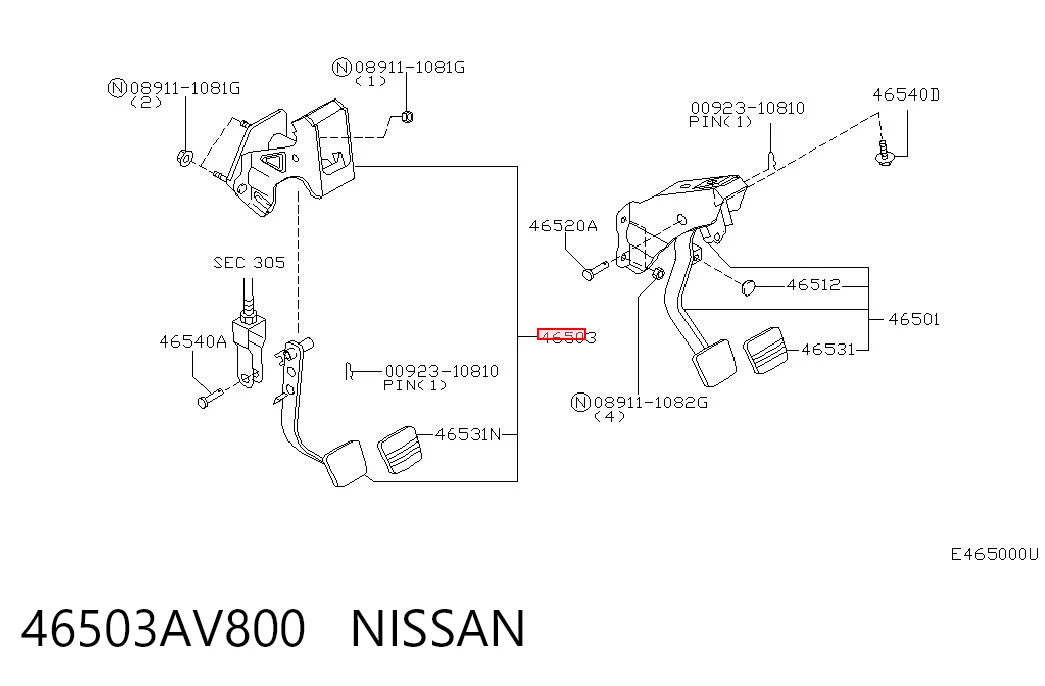 Comprar Pedal de embrague Nissan Primera WP12 a bajo precio