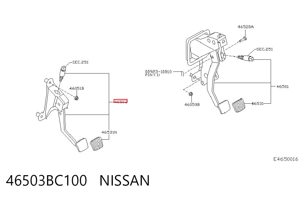 Comprar Pedal de embrague Nissan Micra  K12 a bajo precio