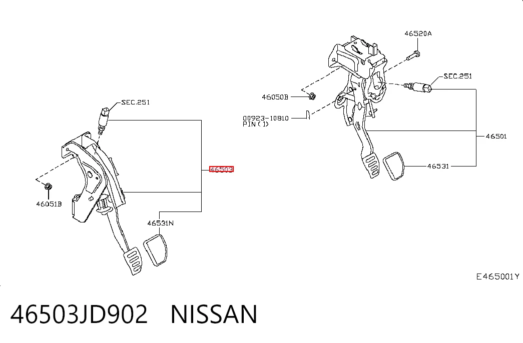 Comprar Pedal de embrague Nissan Qashqai I J10 a bajo precio