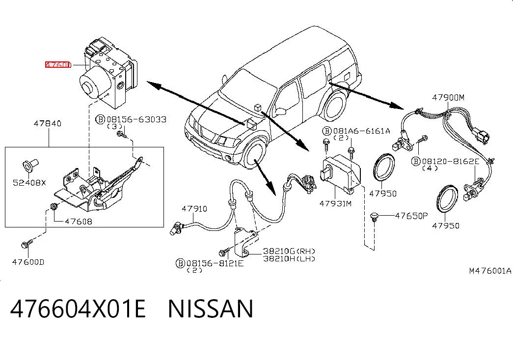 Comprar Módulo hidráulico de ABS Nissan Pathfinder R51M a bajo precio