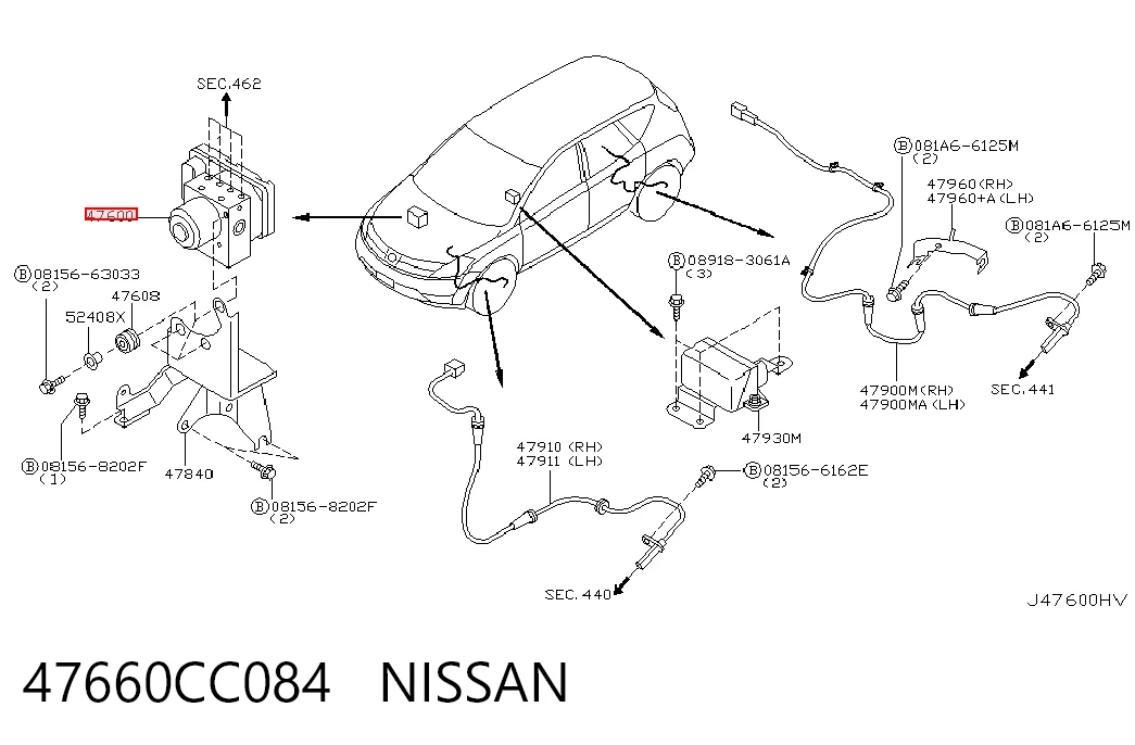 Unidad de control ABS hidráulico para Nissan Murano  Z50