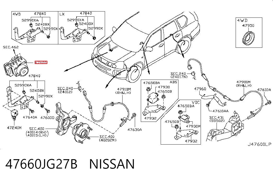 47660JG27B Nissan/Infiniti