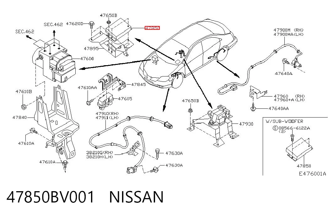 47850BV001 Nissan/Infiniti