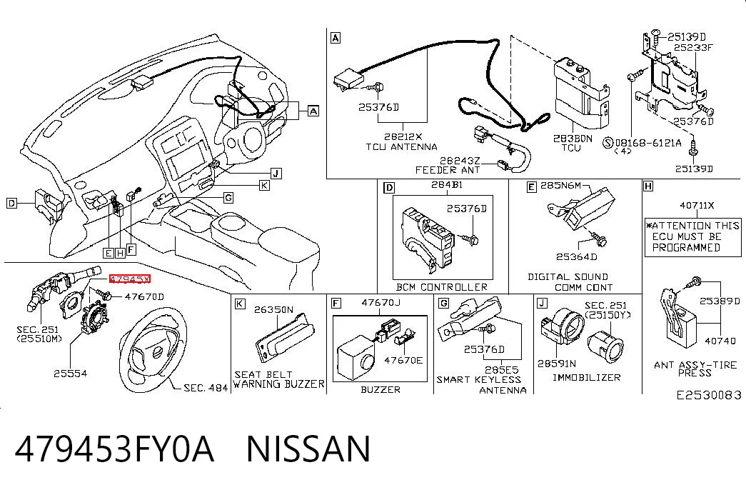 Sensor de ángulo de giro del volante Nissan JUKE JPN hatchback (F15) (2010 - 2019) precio, desde 66,79 EUR